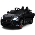 Jaguar Kids Car to Ride with Leather Seat - Black