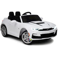 Chevy Kids Car Ride-On with Remote Control, Leather Seat - White