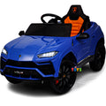 Lamborghini 12V Battery Powered SUV with Leather Seat - Blue
