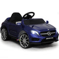 Mercedes AMG Ride On Car with Remote Control, Leather Seat - Blue