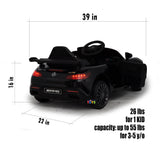 Mercedes AMG Kids Car to Ride with Remote Control Leather Seat - Black