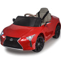 Lexus LC500 Kids Ride On Car with Remote Control, Leather Seat - Red