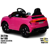 Audi Kids Ride On with Remote Control, Leather Seat - Pink  21stcenturyessential