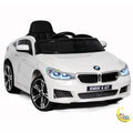 BMW Childs Electric Car 6 GT with Leather Seat and LED lights - White