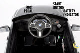 BMW GT Kids Car to Ride with Leather Seat - Black  21stcenturyessential