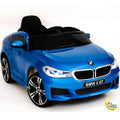 BMW Ride on Toy Car 6 GT with Leather Seat and LED lights - Blue