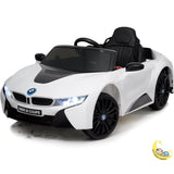 BMW i8 Car Riding On with Leather Seat - White  21stcenturyessential