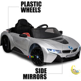 BMW i8 Ride On Car with Leather Seat - Silver  21stcenturyessential