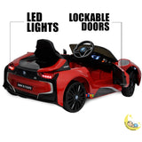 BMW i8 Ride On Toy Car with Leather Seat - Red  21stcenturyessential