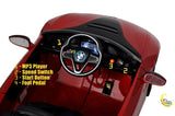 BMW i8 Ride On Toy Car with Leather Seat - Red  21stcenturyessential