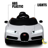 Bugatti Super Car with Remote Control, Leather Seat - White  21stcenturyessential