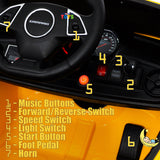 Chevrolet Camaro Ride On Car with Remote Control, Leather Seat - Yellow  21stcenturyessential