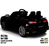 Chevrolet Kids Ride On Car with Remote Control, Leather Seat - Black  21stcenturyessential