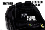 Chevrolet Kids Ride On Car with Remote Control, Leather Seat - Black  21stcenturyessential