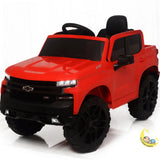 Chevrolet Pickup Truck Ride-On with Remote Control, Storage - Red  21stcenturyessential