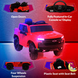 Chevrolet Pickup Truck Ride-On with Remote Control, Storage - Red  21stcenturyessential