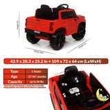 Chevrolet Pickup Truck Ride-On with Remote Control, Storage - Red  21stcenturyessential