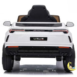 Kids Lamborghini Car 12V Battery with Leather Seat - White  21stcenturyessential