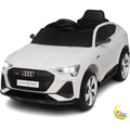 Kids Ride On Car with Remote Control, LED Lights — Audi White