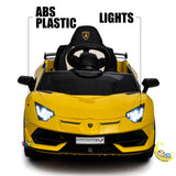 Lamborghini Car for Kids with built-in Display, LED wheels - Yellow  21stcenturyessential