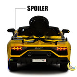 Lamborghini Car for Kids with built-in Display, LED wheels - Yellow  21stcenturyessential