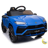 Lamborghini Child Car 12V Battery Powered SUV with Leather Seat - Blue  21stcenturyessential