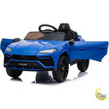 Lamborghini Child Car 12V Battery Powered SUV with Leather Seat - Blue  21stcenturyessential