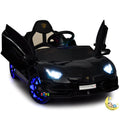 Kids Lamborghini Aventador with MP4 Screen, LED wheels - Black