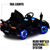 Lamborghini Kids Outdoor Toys with built-in MP4 Screen, LED wheels - Black  21stcenturyessential