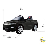 Land Rover Kids Car Ride-On with Remote Control - Black  21stcenturyessential