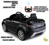 Land Rover Kids Car Ride-On with Remote Control - Black  21stcenturyessential