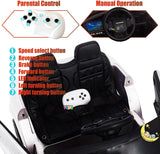 Land Rover Kids Ride On Car with MP4 Player, Leather Seat - White  21stcenturyessential