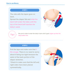 Large Size Diapers for Baby - Moony Tape Type (20-31 lbs)