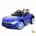 Maserati Ride On Car with Touchscreen, LED wheels, Open Hood - Blue