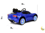 Maserati Ride On Car with Touchscreen, LED wheels, Open Hood - Blue  21stcenturyessential