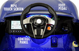 Maserati Ride On Car with Touchscreen, LED wheels, Open Hood - Blue  21stcenturyessential