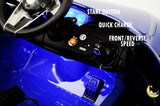 Maserati Ride On Car with Touchscreen, LED wheels, Open Hood - Blue  21stcenturyessential