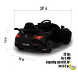 Mercedes AMG Kids Car to Ride with Remote Control Leather Seat - Black  21stcenturyessential