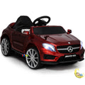 Mercedes AMG Kids Car with Remote Control, Leather Seat - Red