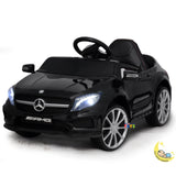 Mercedes-AMG Kids Ride On Car with Leather Seat - Black  21stcenturyessential