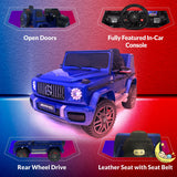 Mercedes Benz G63 Kids Car Ride On with Remote Control, Leather Seat - Blue  21stcenturyessential