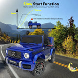 Mercedes Benz G63 Kids Car Ride On with Remote Control, Leather Seat - Blue  21stcenturyessential