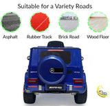 Mercedes Benz G63 Kids Car Ride On with Remote Control, Leather Seat - Blue  21stcenturyessential