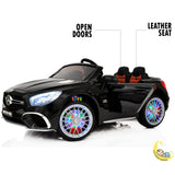 Mercedes Benz Kids Ride-On Car with built-in MP4 Screen, LED wheels - Black  21stcenturyessential