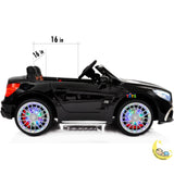 Mercedes Benz Kids Ride-On Car with built-in MP4 Screen, LED wheels - Black  21stcenturyessential