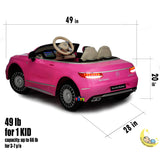 Mercedes Maybach Kids Car to Ride with Touchscreen, Leather Seat - Pink  21stcenturyessential