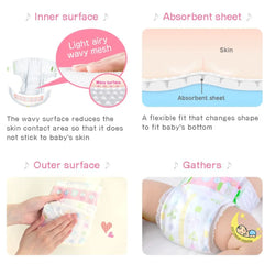 Merries Pull Ups Diapers Sizes Large (20-31 lbs), 44 Count