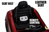 Ride On Car with Remote Control, Leather Seat — Audi Red  21stcenturyessential