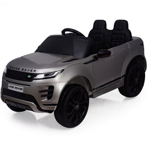 Land Rover 12V Kids Car with LCD Display, Remote Control - Silver