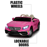 Mercedes Maybach Kids Car to Ride with Touchscreen, Leather Seat - Pink